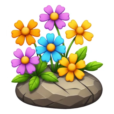  rock flowers sticker