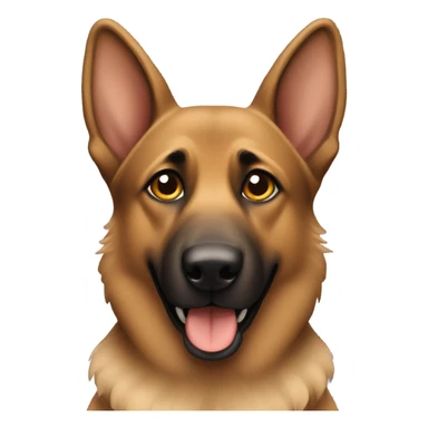 brown german shepherd sticker