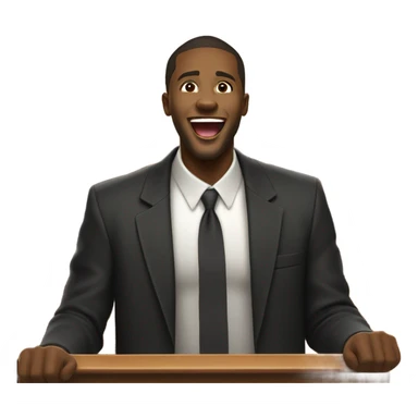 Black male preacher going crazy in worship  sticker