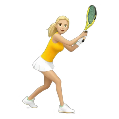 Montse devesa rubia pelo largo tennis sticker