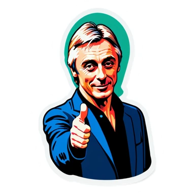 Paul Weller saying “OK” sticker