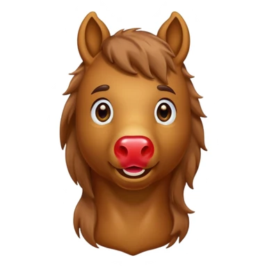 Horse with a gummy bear head sticker