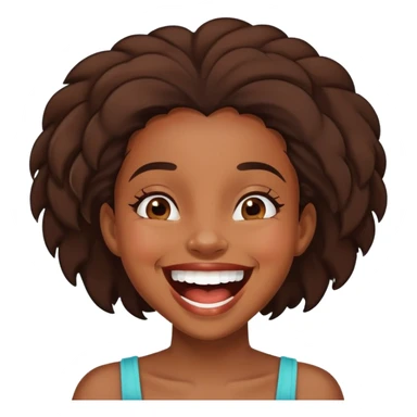 Black girl laughing  sticker