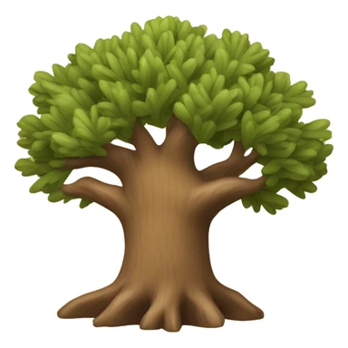 Oak tree with oat meal on the bottom sticker