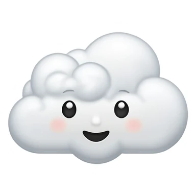 simple clear comic thought cloud, no text sticker
