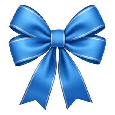 blue ribbon bow sticker