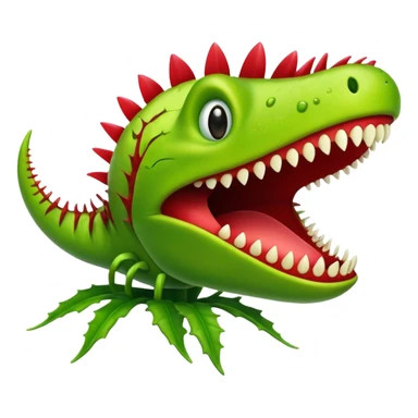 venus fly trap without a face, more realistic sticker