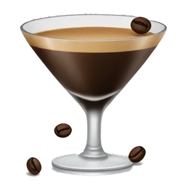 espresso martini with coffee beans  sticker