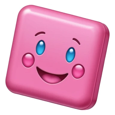 Chicle rosado rectangulo sticker