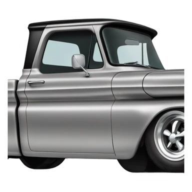 Black 1964 c10 Chevy truck with whitewall tires sticker