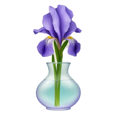 Iris flower in a vase sticker