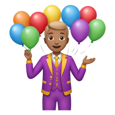 party animator entertaining children with balloons sticker