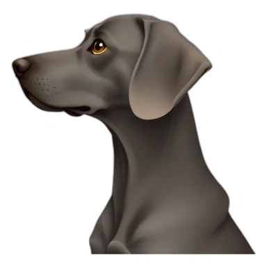 shorthair weimaraner profile silhouete sticker