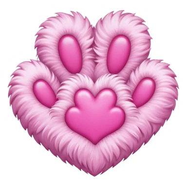 Paw heart sticker