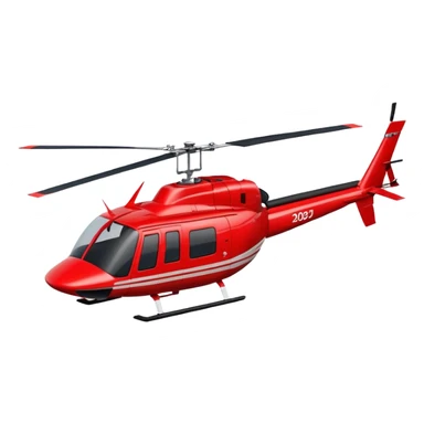 Bell 206 - Bell Helicopter (Model Year: 2021) (Iconic colour: Red) sticker