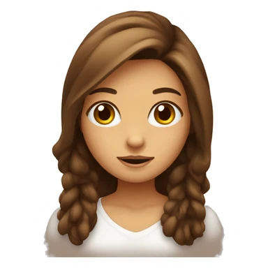 menina de cabelo liso e marrom com olhos castanhos sticker