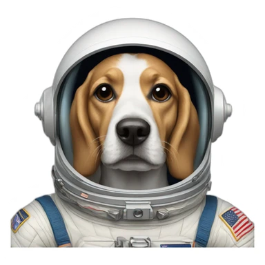 astronaut dog sticker