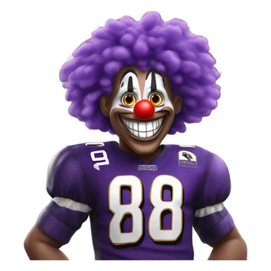 Ravens fan clown sticker