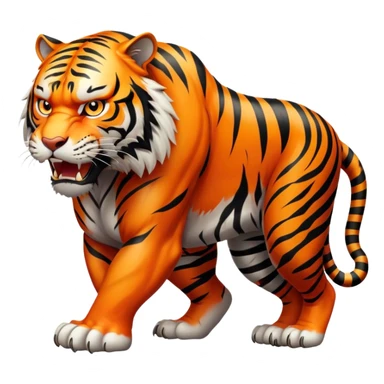 ANGRY Tiger  ful;l body sticker