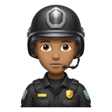 Futuristic black man cop sticker