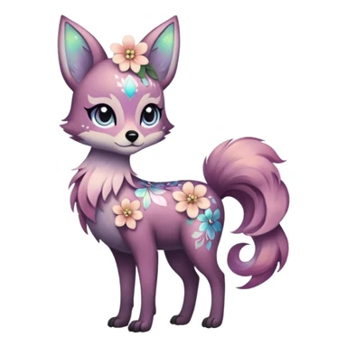 Multicolored sparkly pastel dark iridescent light pale gloomy spooky cute adorable pretty cool elegant realistic floral exotic Falvie-Fionbri, full body sticker