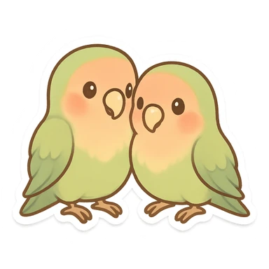 pair of lovebirds sticker