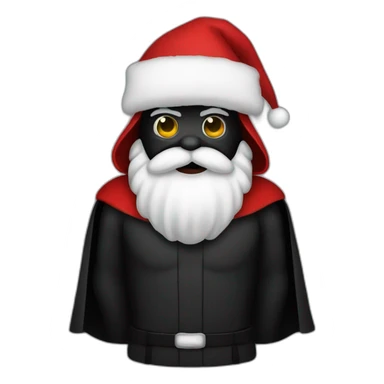 Dark vador dress like santa claus sticker