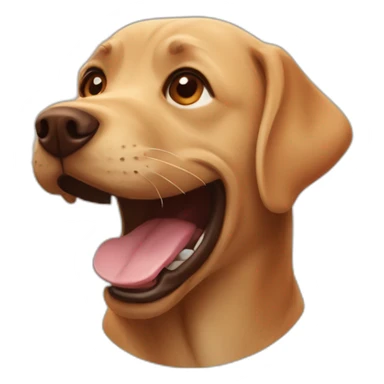 Labrador red Brown laughing sticker