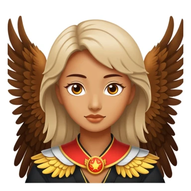 harpy, woman, eagle, wings, china sticker