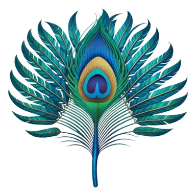 Create peacock feather emoji sticker