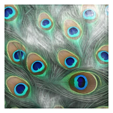 teal peacock feather sticker