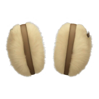 beige fur earmuffs sticker