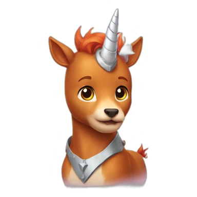 Humain roux avec une corne de licorne sticker