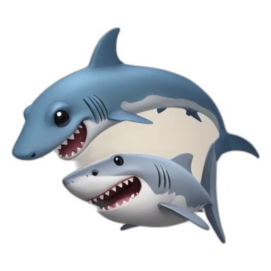 rat and shark friends sticker