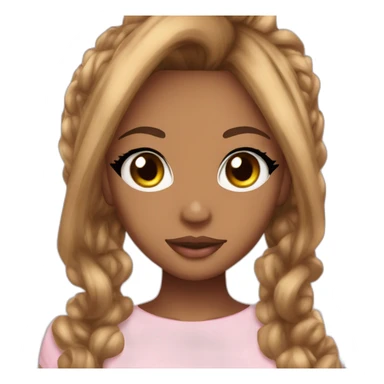 brownskin gyaru cute girl  sticker