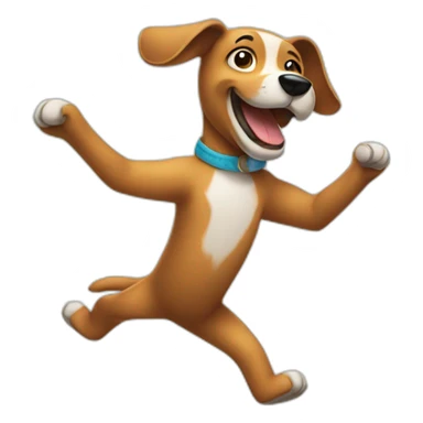 A dancing dog sticker