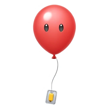 Ballon pop with a pin sticker