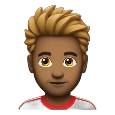 Indian south african with nice hair in Manchester united shirt sticker