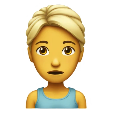 unhappy girl sticker