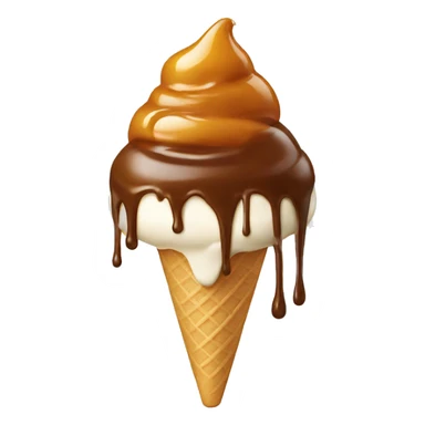 Ice cream with caramel drizzle  sticker