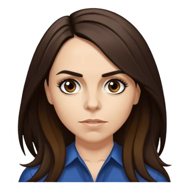 Melanie C with dark brown long hair sticker