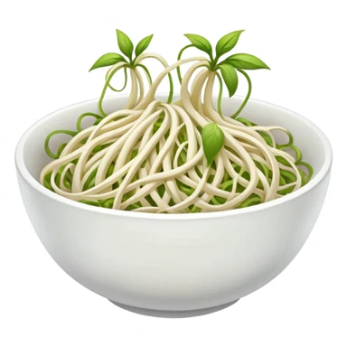 Bean sprouts in bowl not standing sticker