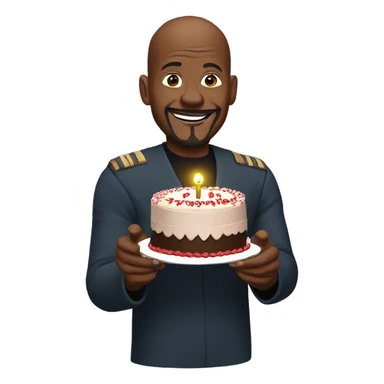 Sisko with birthday cake  sticker