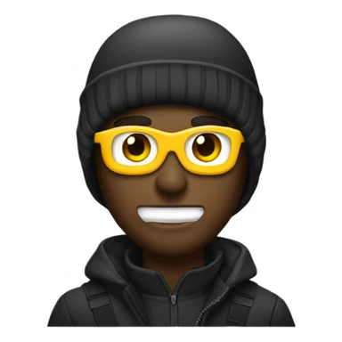 Guy with ski mask sticker