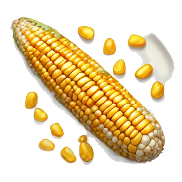 broiled whole corn with deliciously toasted kernels sitting on a plate sticker