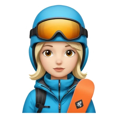 Girl snowboarder sticker