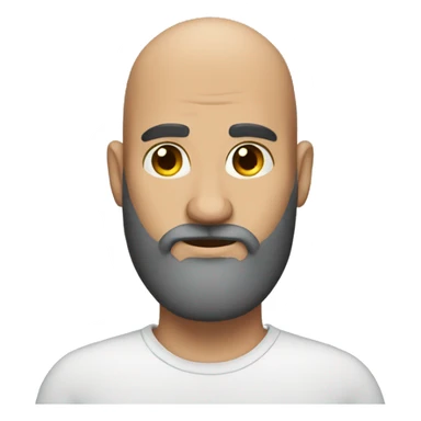 Bald guy long beard sticker