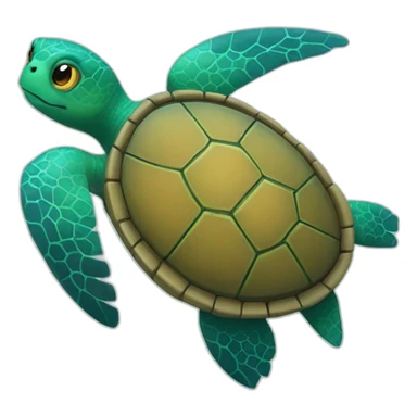 plastic sea turtle sticker