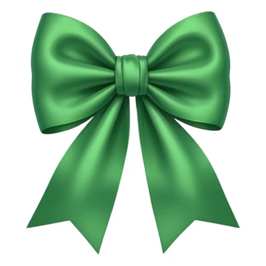 Green bow emoji imessage sticker