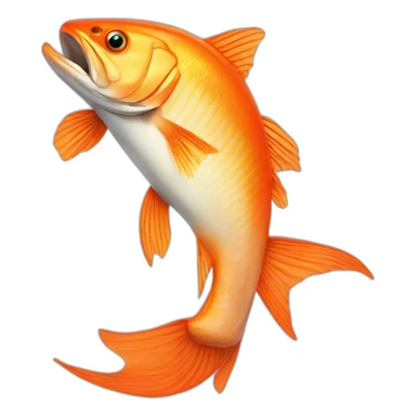 a cyborg orange salmon sticker